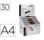 Carpeta Durable Swingclip® dossier pinza de plástico lateral y giratoria din a4 capacidad 30 hojas colores surtidos