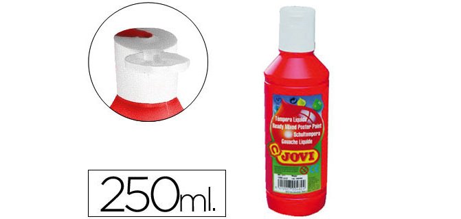 Témpera líquida escolar Jovi - Botella de 250 ml