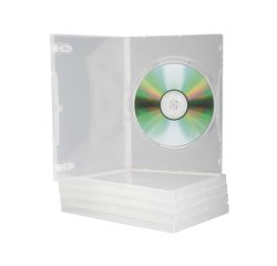 Caja dvd q-connect transparente pack de 5 unidades