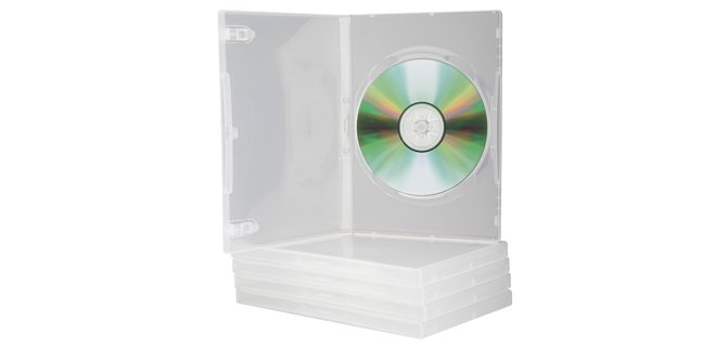 Caja dvd q-connect transparente pack de 5 unidades