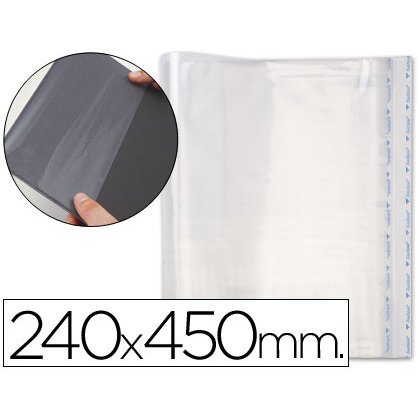 Forralibro ajustable adhesivo 240x450mm -blister