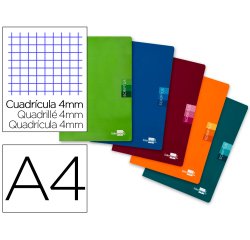 Libreta liderpapel scriptus a4 48 hojas 90g/m2 cuadro 4mm con margen