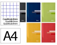 Libreta liderpapel scriptus a4 48 hojas 90gr cuadro 8mm con margen