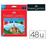 Lapices de colores faber castell hexagonal madera reforestada caja de 48 unidades colores surtidos