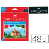 Lapices de colores faber castell hexagonal madera reforestada caja de 48 unidades colores surtidos