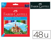 Lapices de colores faber castell hexagonal madera reforestada caja de 48 unidades colores surtidos