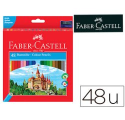 Lapices de colores faber castell hexagonal madera reforestada caja de 48 unidades colores surtidos
