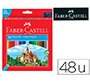 Lapices de colores faber castell hexagonal madera reforestada caja de 48 unidades colores surtidos