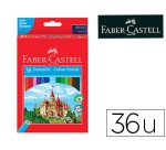Lapices de colores faber castell hexagonal madera reforestada caja de 36 unidades colores surtidos