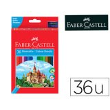 Lapices de colores faber castell hexagonal madera reforestada caja de 36 unidades colores surtidos