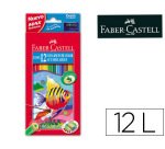 Lapices de colores faber castell acuarelables caja de 12 unidades colores surtidos