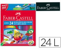 Lapices de colores faber castell acuarelables caja de 24 unidades colores surtidos
