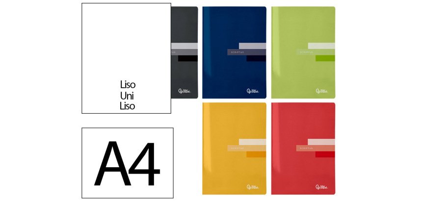 Libreta liderpapel scriptus a4 48 hojas 90gr liso sin margen