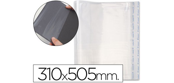 Forralibro pp ajustable adhesivo 310x505 mm