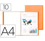 Carpeta liderpapel escaparate fundas polipropileno traslucida din a4