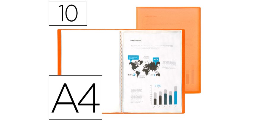 Carpeta liderpapel escaparate fundas polipropileno traslucida din a4