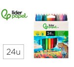 Rotulador liderpapel slim caja de 24 unidades colores surtidos