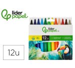 Rotulador liderpapel jumbo caja de 12 unidades colores surtidos