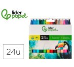 Rotulador liderpapel jumbo caja de 24 unidades colores surtidos