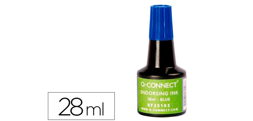 Tinta tampon q-connect frasco de 28 ml