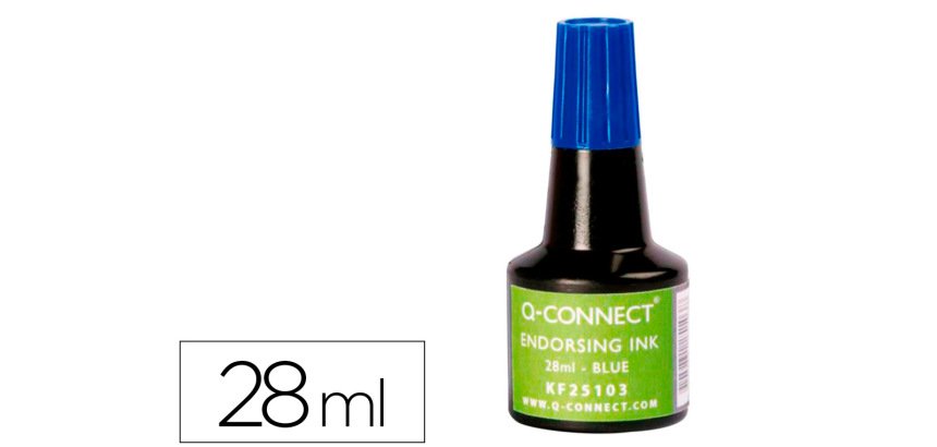 Tinta tampon q-connect frasco de 28 ml