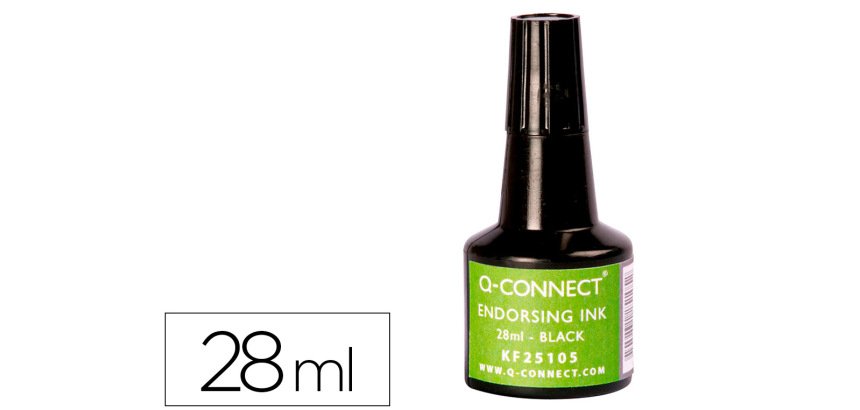 Tinta tampon q-connect frasco de 28 ml