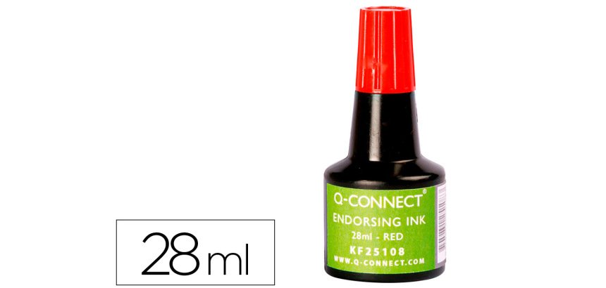 Tinta tampon q-connect frasco de 28 ml