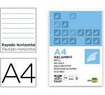 Recambio liderpapel a4 120 hojas 70gr horizontal sin ma rgen 4 taladros bandas de 5 colores