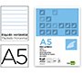 Recambio liderpapel A5 120 hojas 80 g horizontal sin margen 6 taladros bandas de 5 colores