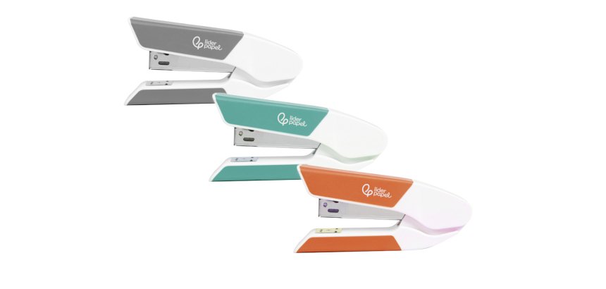 Grapadora liderpapel con regal o extraegrapas y caja de 1000 grapas 26/6,24/6, 22/6 20h colores surtidos