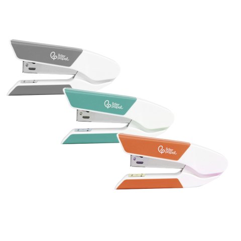Grapadora liderpapel con regal o extraegrapas y caja de 1000 grapas 26/6,24/6, 22/6 20h colores surtidos