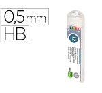 Minas liderpapel colores surtidos 0,5 mm estuche de 12 minas