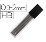 Minas liderpapel grafito rectangulares 2x0,9 mm hb tubo de 12 minas