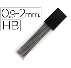 Minas liderpapel grafito rectangulares 2x0,9 mm hb tubo de 12 minas