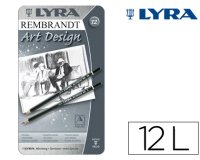 Lapices de grafito lyra rembrand art design caja de 12 graduaciones 6b-5b-4b-3b 2b-b-hb-f-h-2h-3h-4h