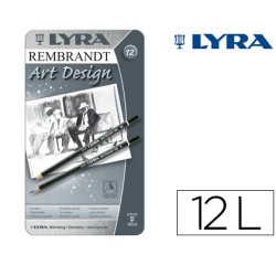 Lapices de grafito lyra rembrand art design caja de 12 graduaciones 6b-5b-4b-3b 2b-b-hb-f-h-2h-3h-4h