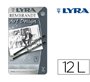 Lapices de grafito lyra rembrand art design caja de 12 graduaciones 6b-5b-4b-3b 2b-b-hb-f-h-2h-3h-4h