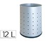 Papelera metalica 101-r plateada pintada perforada 315x215 mm