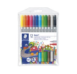 Rotulador staedtler noris club doble punta caja de 12 unidades colores surtidos