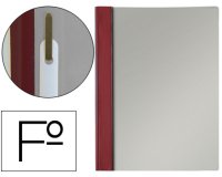 Carpeta dossier PVC con fástener metálico Esselte folio capacidad 30 hojas burdeos