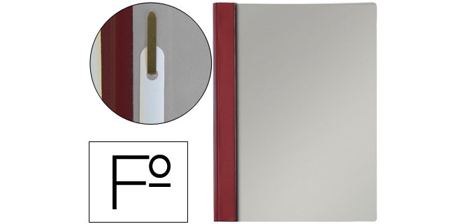 Carpeta dossier PVC con fástener metálico Esselte folio capacidad 30 hojas burdeos