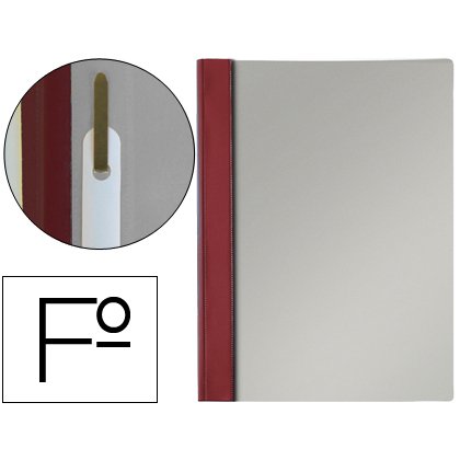 Carpeta dossier PVC con fástener metálico Esselte folio capacidad 30 hojas burdeos