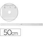 Regla m+r 50 cm plastico transparente