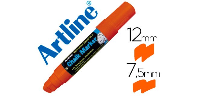 Rotulador artline pizarra verde negra epw-12 mm color naranja