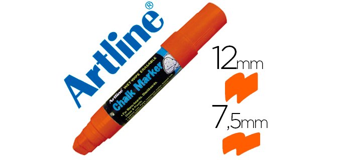 Rotulador artline pizarra verde negra epw-12 mm color naranja