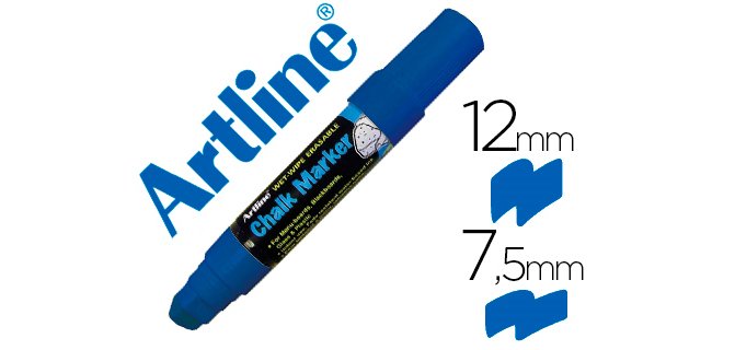 Rotulador artline pizarra verde negra epw-12 mm color azul