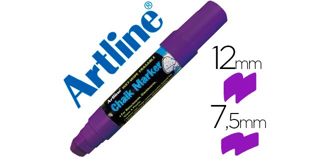 Rotulador artline pizarra verde negra epw-12 mm color violeta