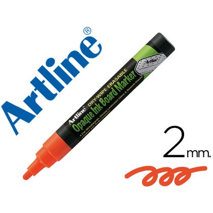 Rotulador artline pizarra verde negra epw-4 na color naranja bolsa de 4 unidades