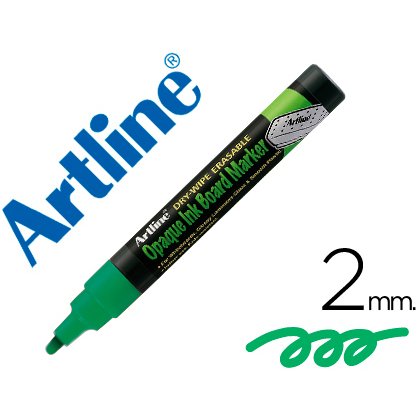 Rotulador artline pizarra verde negra epw-4 ve-gr color verde fluorescente bolsa de 4 unidades