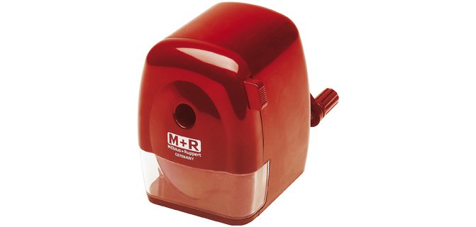 Sacapuntas sobremesa m+r manual color rojo
